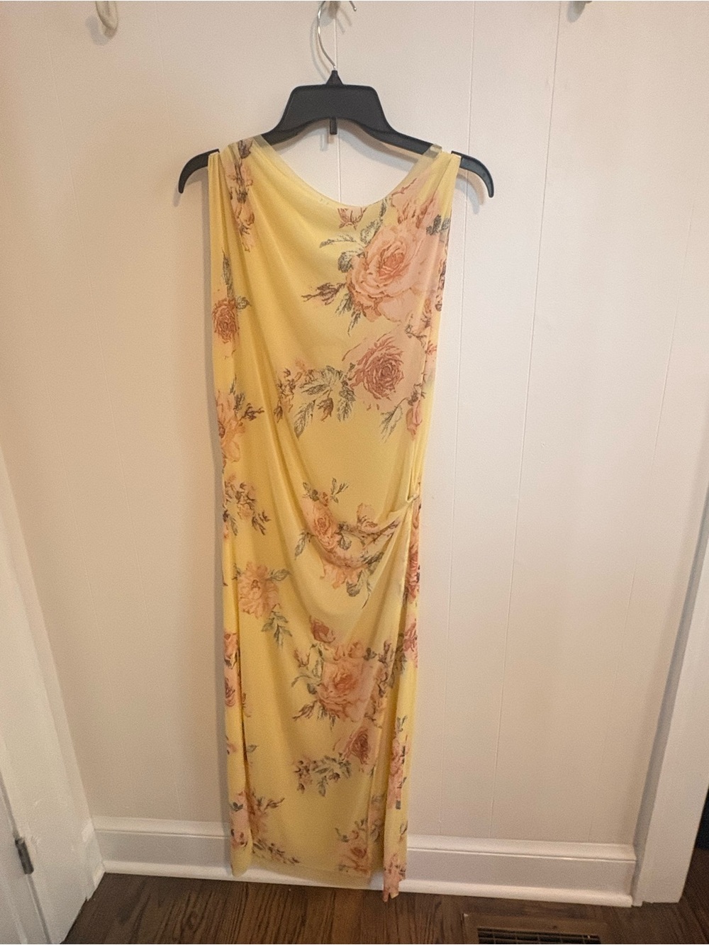 Free People Yellow Floral Draped Maxi Dress